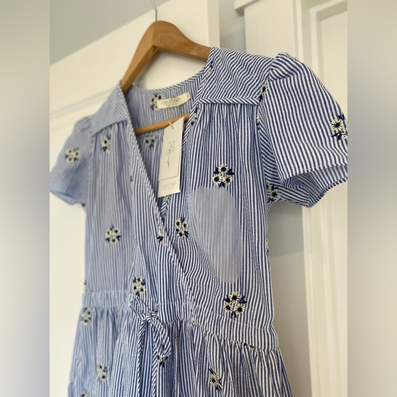 🚨 S O L D 🚨 NWT Christy Dawn Stripe Blossom Embroidered floral dress - Picture 13 of 16